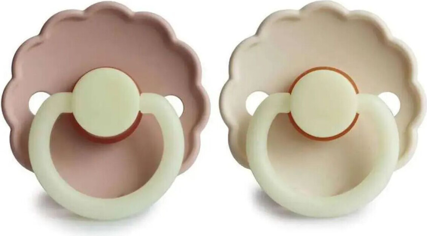 2 Pk Smokk - Natt Smokk Naturgummi - Cream&blush