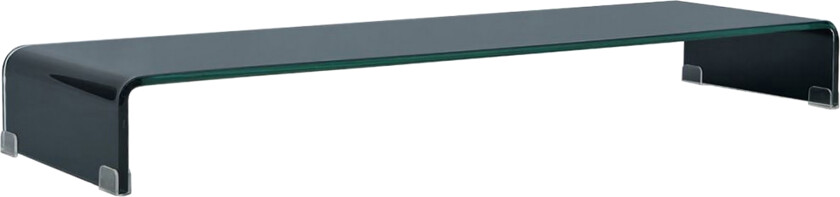 TV-benk glass svart 110x30x13 cm