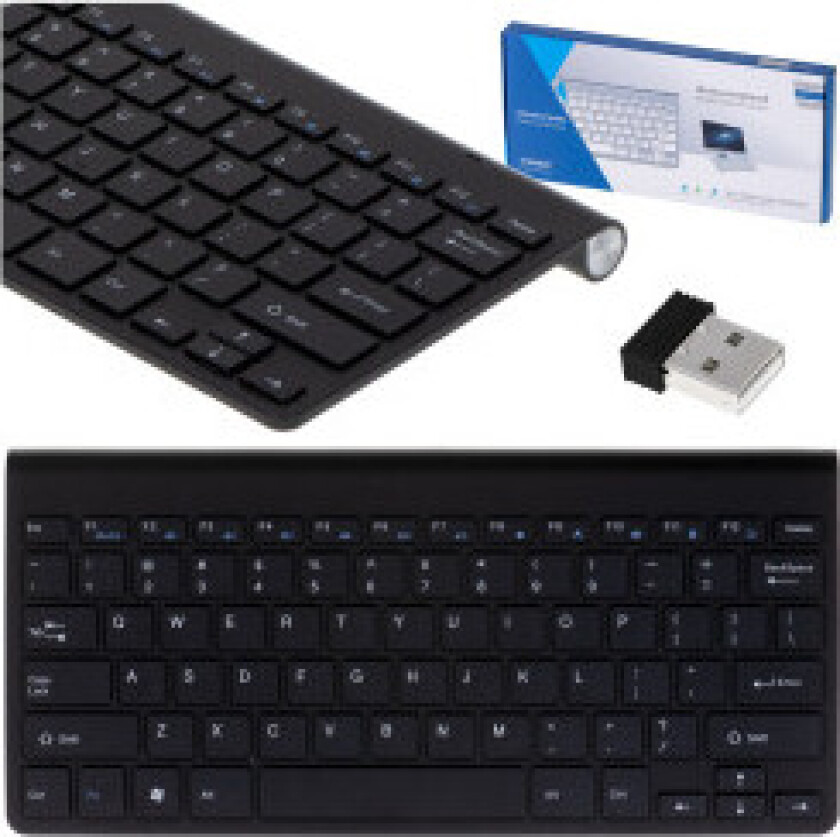 Smart TV trådløst tastatur svart