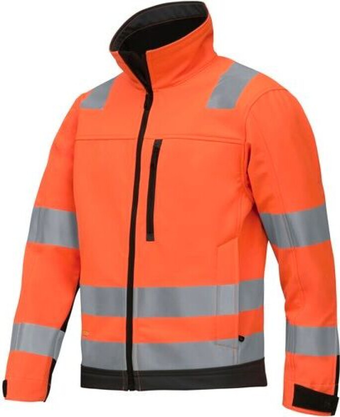 Jakke softshell highvis oransje XXL