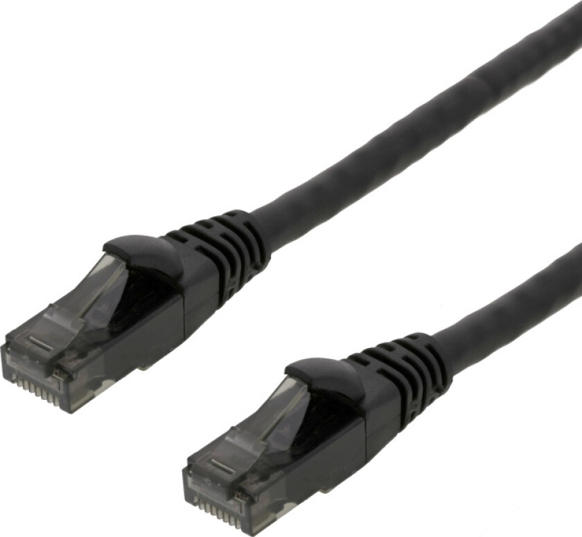 High Flexible U/UTP Cat.6 patch cable, 24AWG, TPE, 0.5m, Black