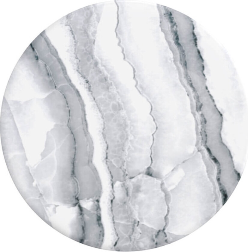 POPSOCKETS PopGrip Basic White Granite m. Stativfunksjon