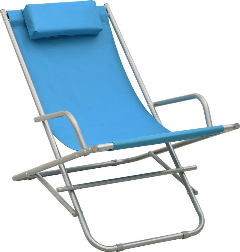 Solstoler 2 stk stål blå