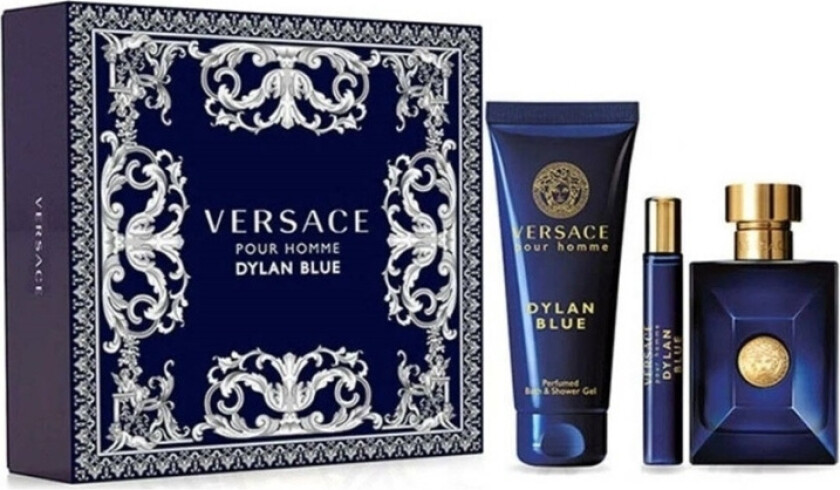 Giftset Versace Pour Homme Dylan Blue Edt 100ml + Edt 10ml + SG 150ml