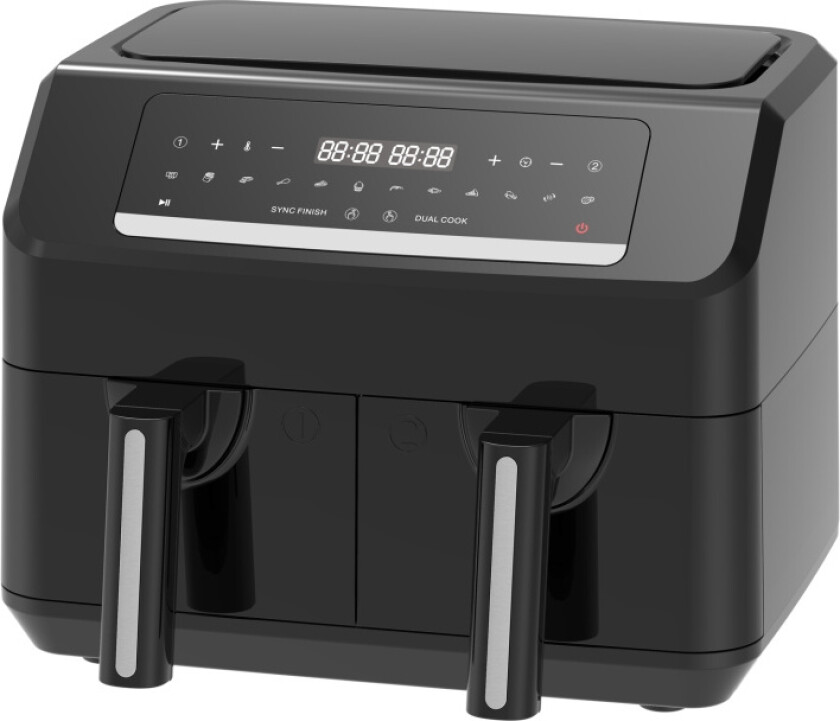 Smart Fryer AF-130376.1, Varmluftsfrityr, 7,2 l, 50 °C, 200 °C, 60 min, Dobbel