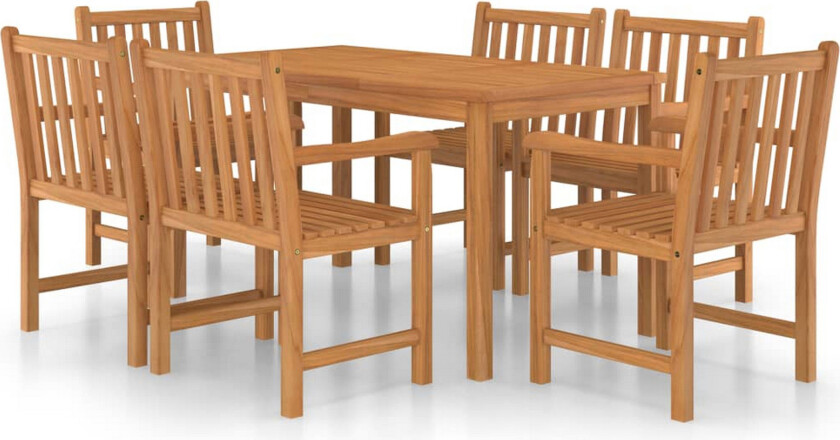 Utendørs spisestue 7 deler heltre teak