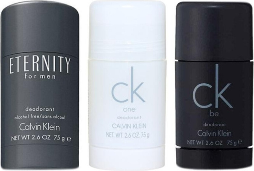 Calvin 3-pack Calvin Klein Deostick Eternity + CK One + CK Be 75ml