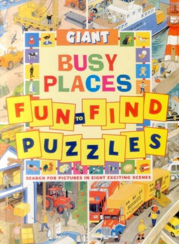 Giant Fun to Find Puzzles Busy Places av Spong Clive