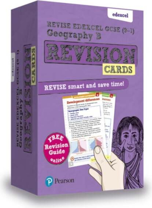 Pearson REVISE Edexcel GCSE Geography B Revision Cards (with free online Revision Guide): For 2024 a av Rob Bircher
