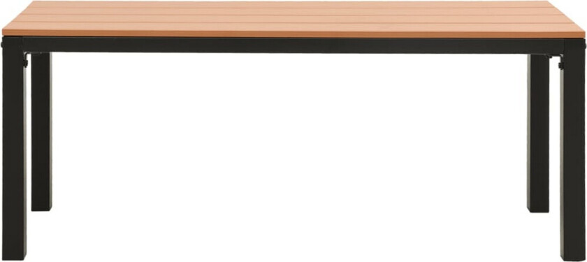 Hagebenk 110 cm stål og WPC brun og svart