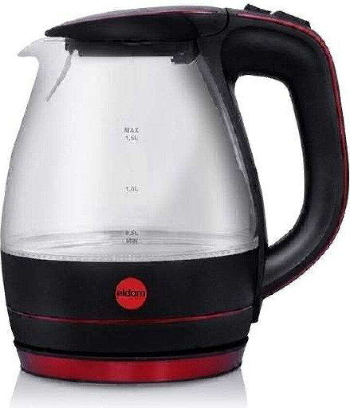ELDOM C400 trådløs vannkoker 2000W rød 1,5 L