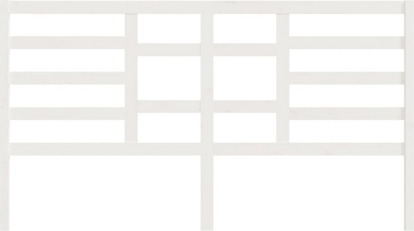 Sengegavl hvit 206x4x104 cm heltre furu