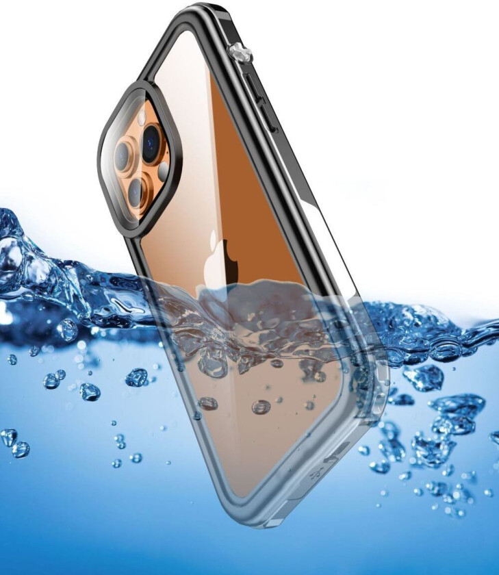 INF iPhone 13/13 Pro vanntett deksel svart/grå/transparent