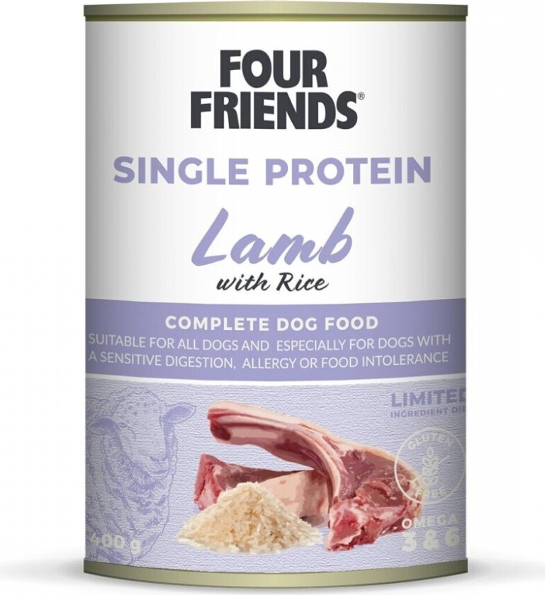 Four Friends Dog Single Protein Lamb & Rice 400 g