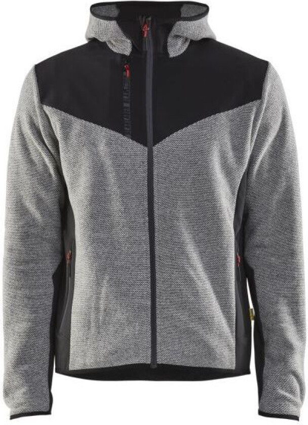 Blåkläder 594025369099M Jakke strikket, med softshell, gråmelert/svart Gråmelert/Svart