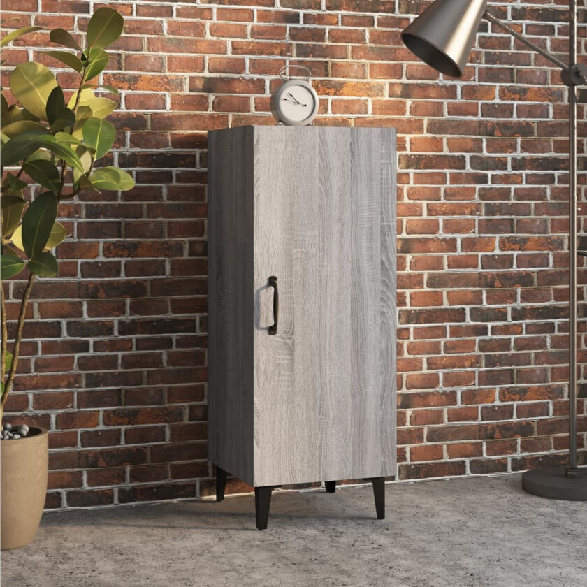 Skjenk grå sonoma 34,5x34x90 cm konstruert tre