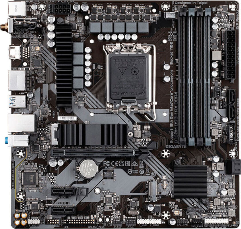 B760M DS3H AX DDR4 Hovedkort - Intel B760 - Intel LGA1700 socket - DDR4 RAM - Micro-ATX