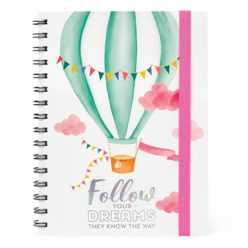 Notatbok A5 Spiral "Follow Your Dreams"