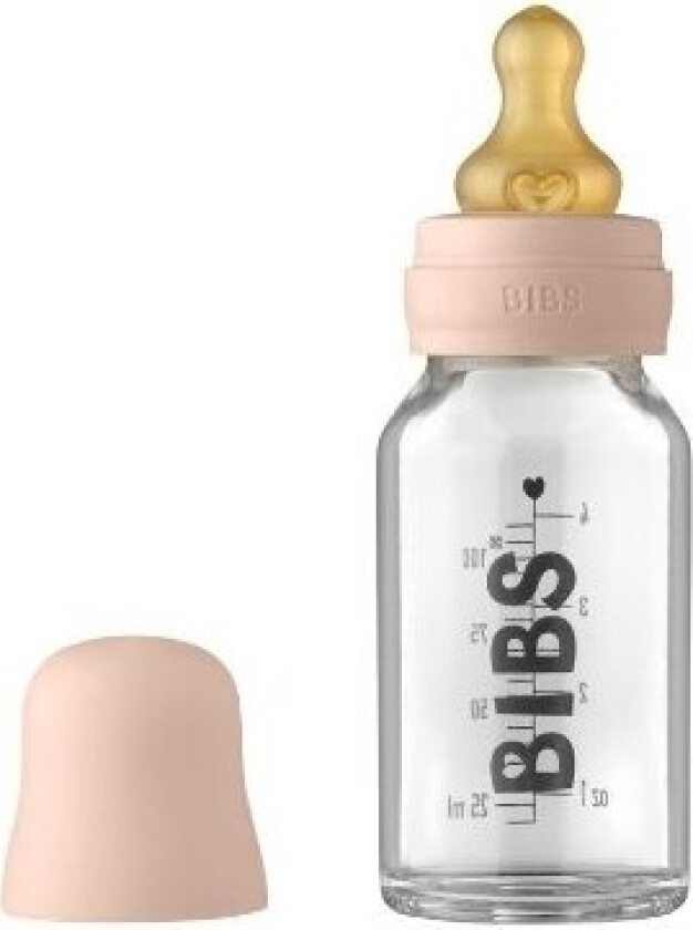 Baby Glass Bottle Complete Set Latex Blush 110ml