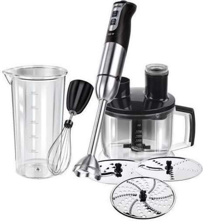 MBL-11, 1,75 l, Knapper, Stav Mikser, Svart, Rustfritt stål, Gjennomsiktig, Rustfritt stål, Rustfritt stål