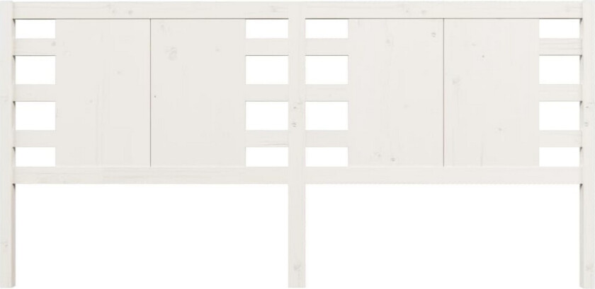 Sengegavl hvit 206x4x100 cm heltre furu