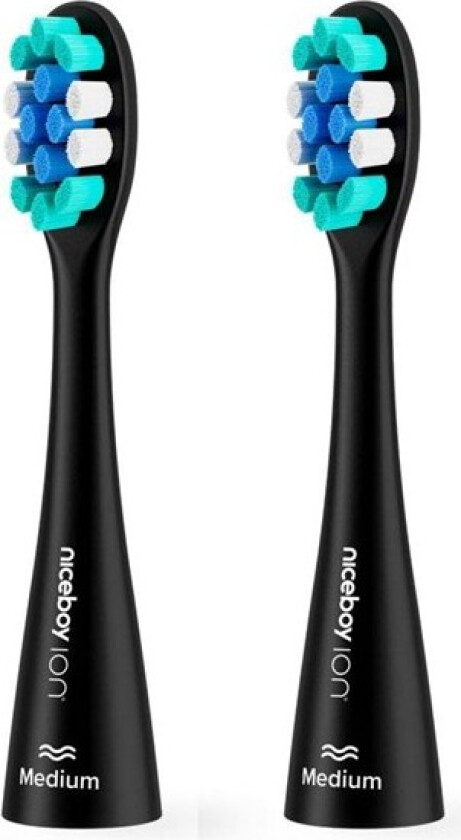 Bilde av Børstehoder Replacement head ION Sonic Medium black 2 pcs