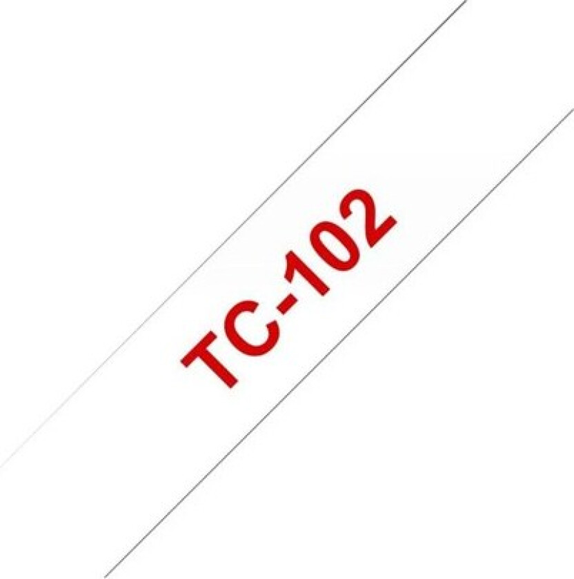 TC-tape / 12mm / Rød tekst / K