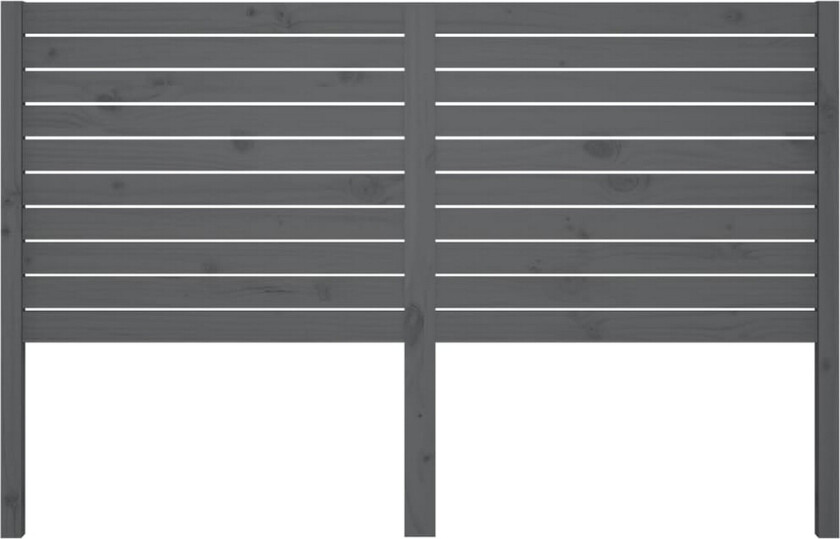 Sengegavl grå 126x4x100 cm heltre furu