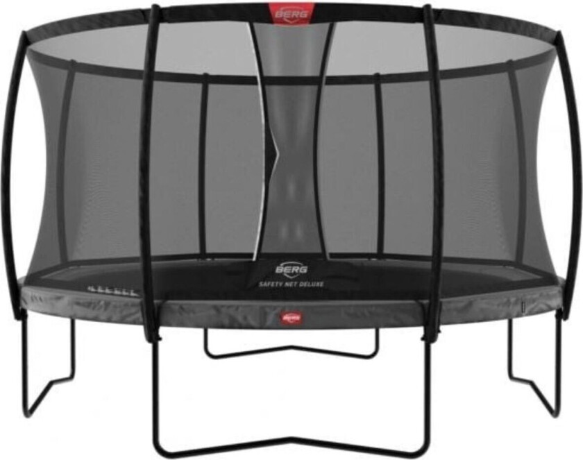 Berg Champion Trampoline + deluxe sikkerhetsnett. 430cm, Grå