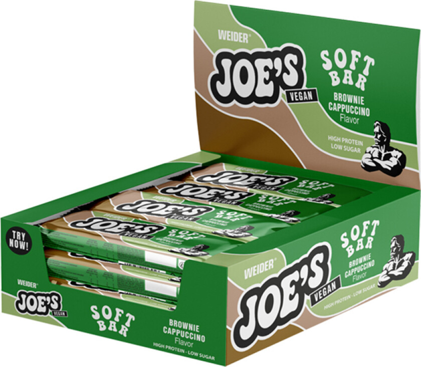 12 x JOE'S Vegan Soft Bar 50 g Brownie Cappuccino