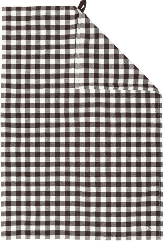 kjøkkenhåndkle, rutete 47x70 cm Brunt-hvit