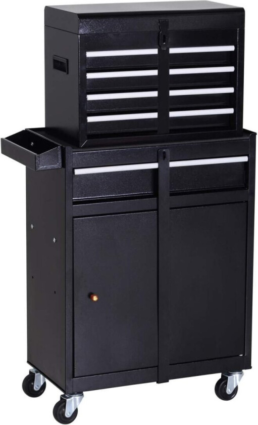 Verkstedvogn 5 Skuffer 360° Hjul Metall 52,5X28X104,5Cm