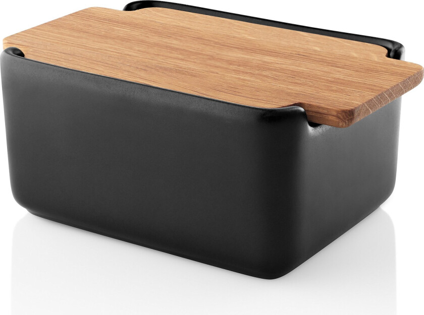 Nordic kitchen smørboks eikelokk 10 x 15 cm Sort