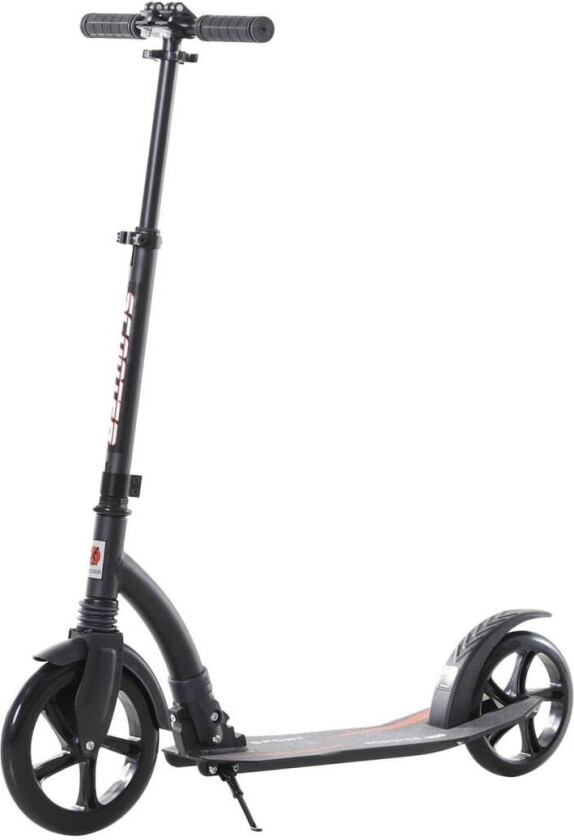 Barnescooter Sparkesykkel Med Støtdemping, Sammenleggbar, Høydejusterbar, Fra 14 År, Aluminium, 92,5X37,5X87-101,5Cm