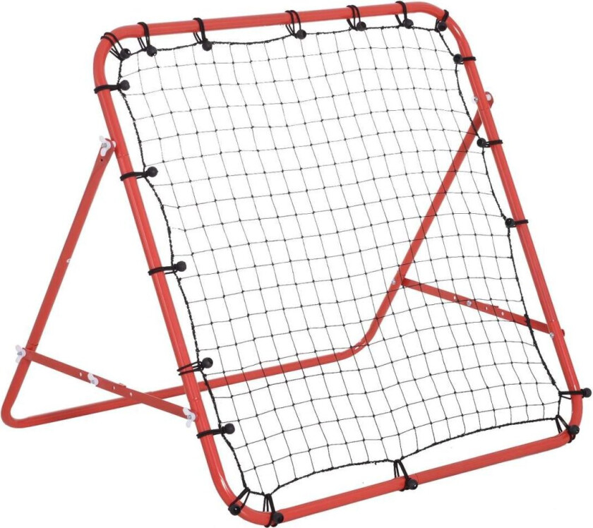 Rebounder Football Rebound Veggmålnett For Fotball Justerbar Vinkel Rød + Svart 96 X 80 X 96 Cm