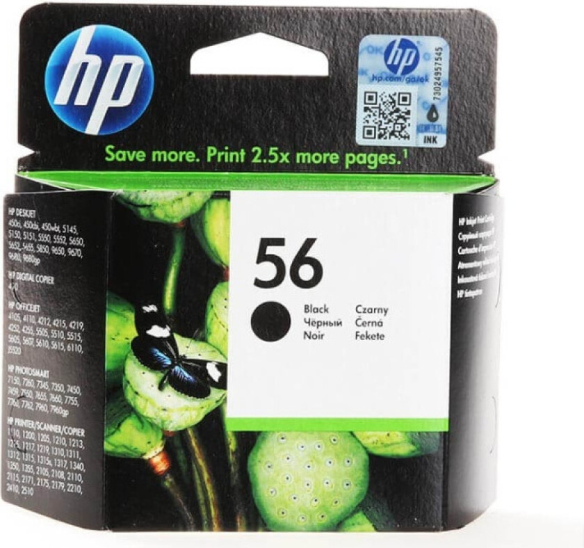 Hp Blekk Svart No.56 - Dj 5550
