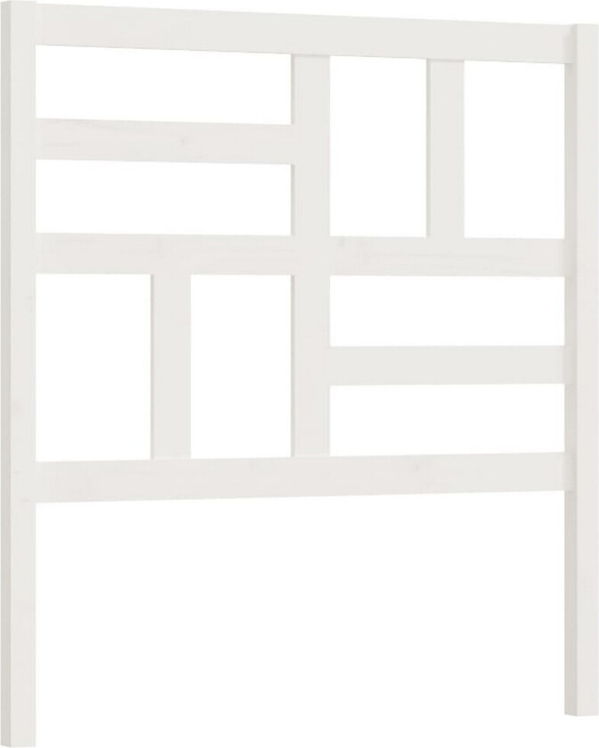 Sengegavl hvit 96x4x104 cm heltre furu