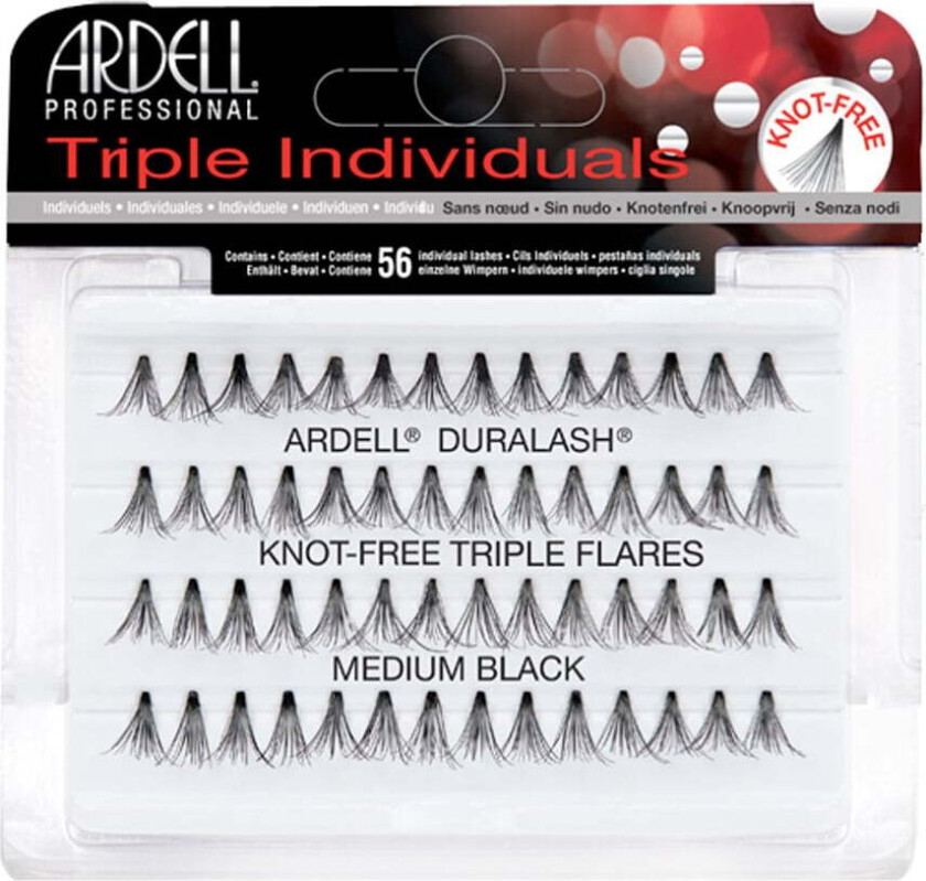 Ardell Triple Individuals Duralash Knot Free Flares Medium Black