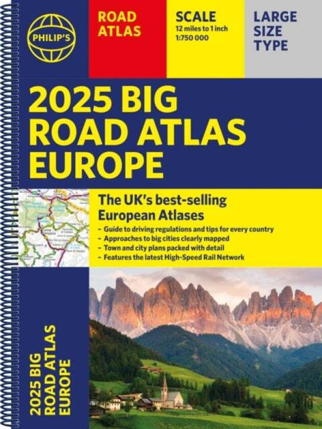 2025 Philip's Big Road Atlas of Europe av Philip's Maps