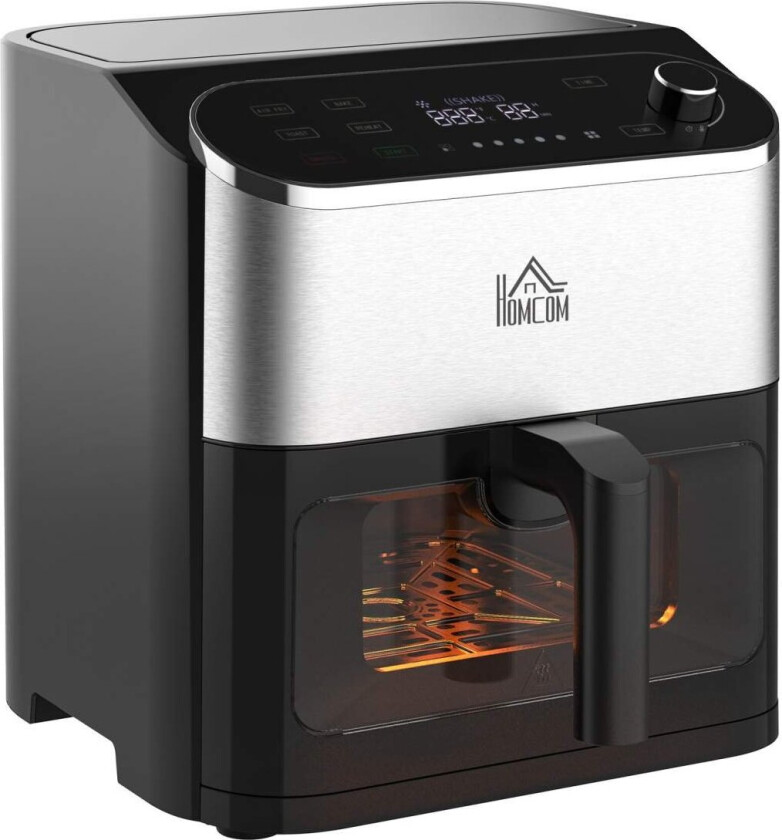 Varmluftfrityrkoker Airfryer Med Berøringsskjerm 6,5 L 1350 W 4 I 1 Designfrityrkoker Med Timer, Visningsvindu, Non-Stick Kurv O