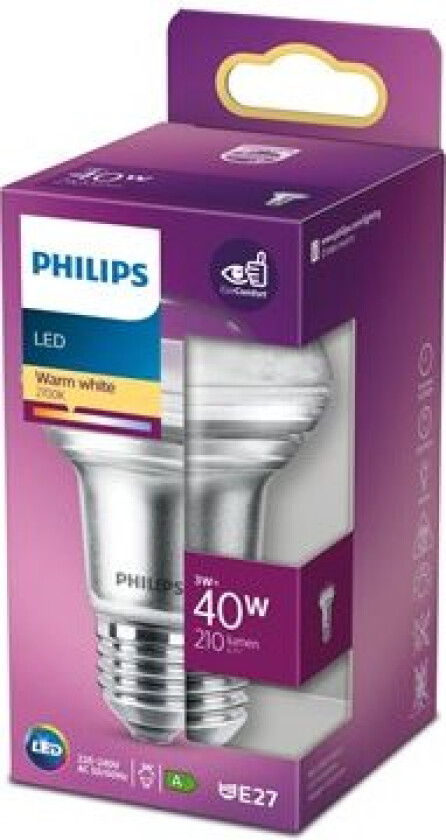 LED-lyspære Reflektor R63 3W/827 (40W) 36° E27