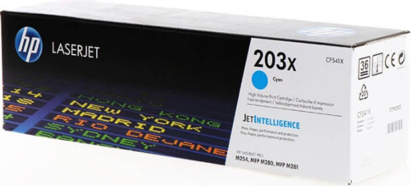 Hp Toner Cyan 203x 2.5k - Cf541x