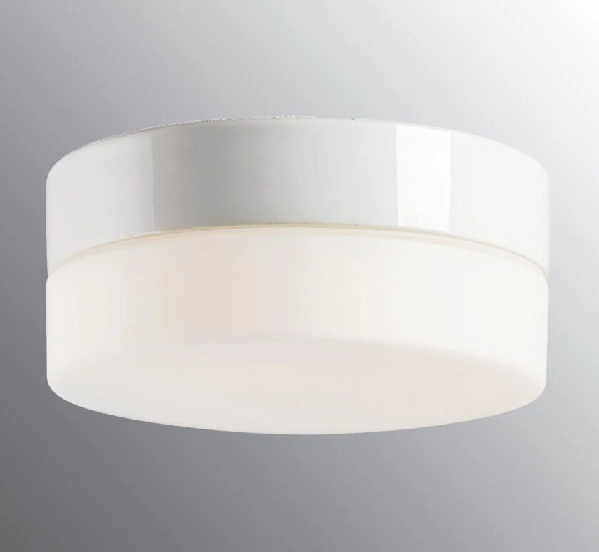 Opus 200/100 tak/vegg 12W Led 2700K IP44 - Hvit/Opal glass