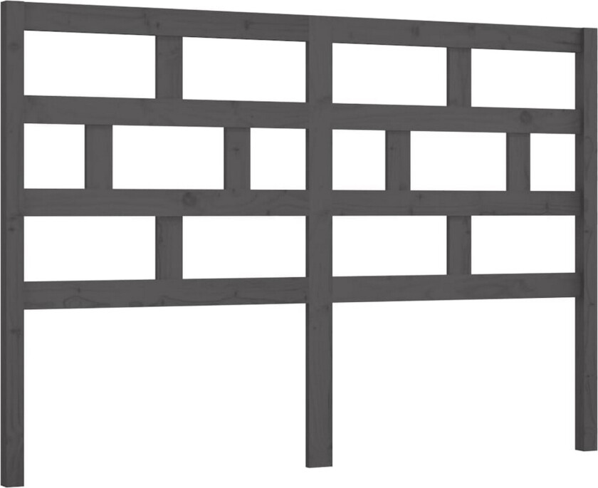 Sengegavl grå 166x4x100 cm heltre furu