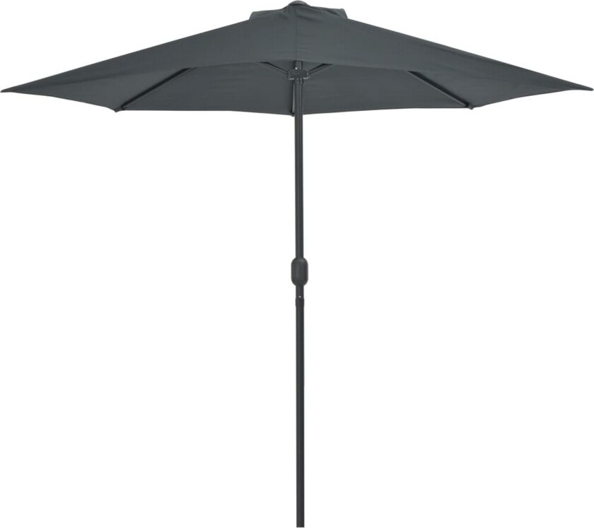 Balkongparasoll med aluminiumsstang antrasitt 270x144 cm halv