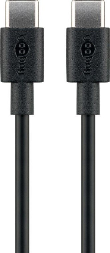 USB-C <-> USB-C - 0.5m - Svart