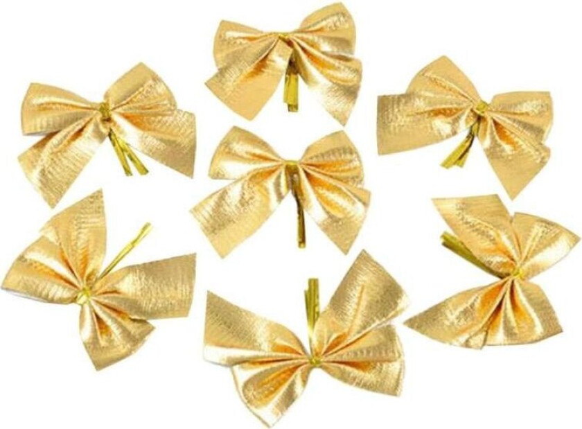 12 stk. rosetter til juledekorasjon - Gull