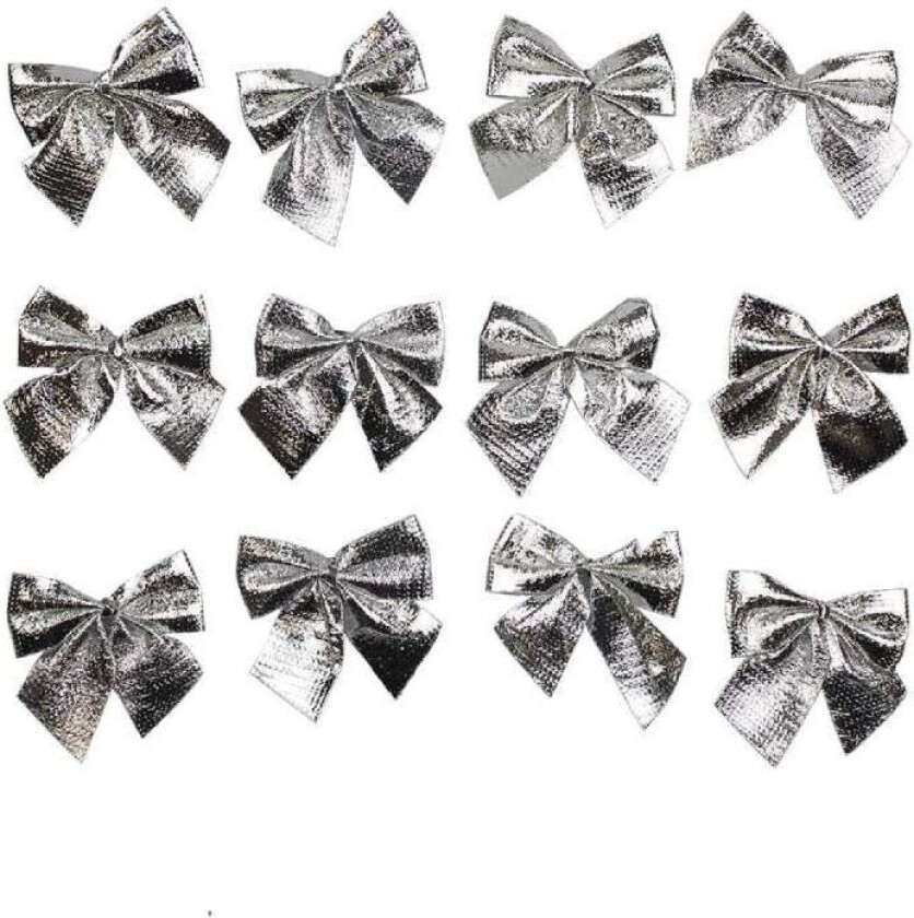 Bilde av 12x Rosetter til Jul - Sølv