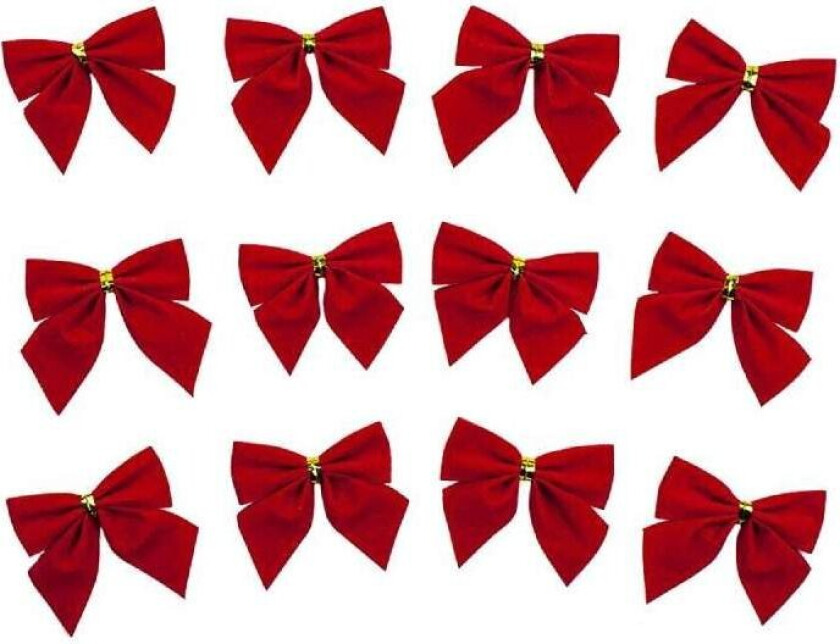 Bilde av 12x Rosetter til Jul - Rød