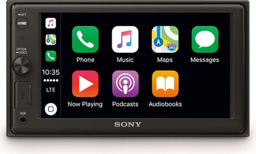 SONY XAV-AX1000 2-DIN bilstereo med Bluetooth og Apple Carplay